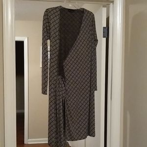 Long sleeve wrap dress